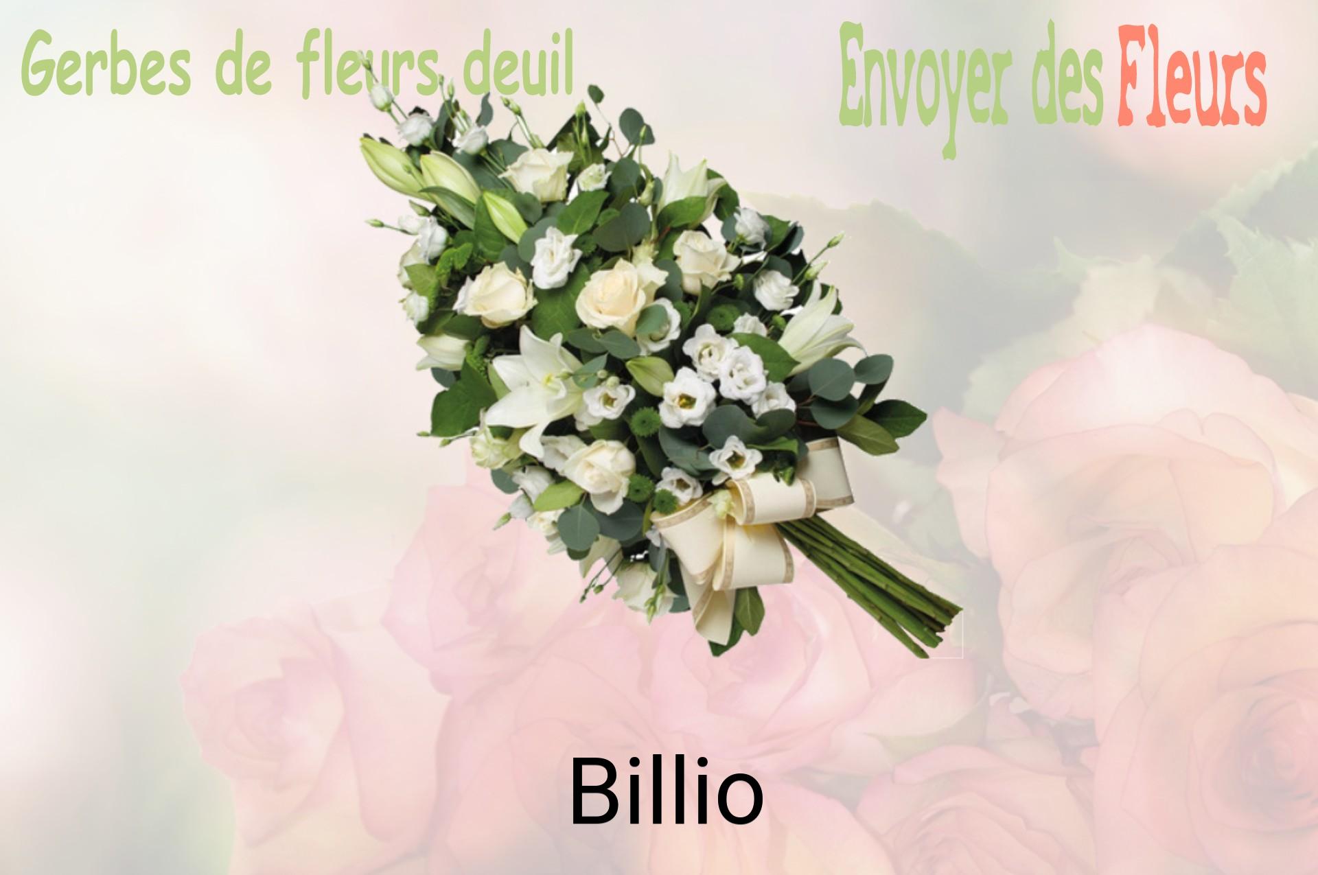 Gerbe de fleurs de deuil livrée à Billio
